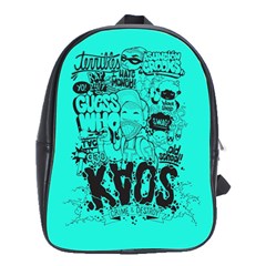 Typography Illustration Chaos School Bags(large)  by Nexatart