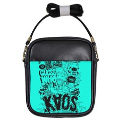 Typography Illustration Chaos Girls Sling Bags by Nexatart