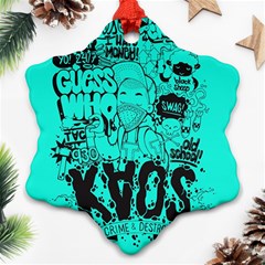 Typography Illustration Chaos Ornament (snowflake) by Nexatart