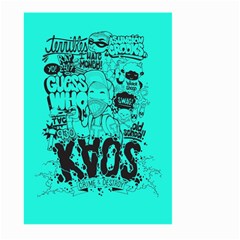 Typography Illustration Chaos Large Garden Flag (two Sides) by Nexatart