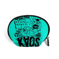 Typography Illustration Chaos Accessory Pouches (small)  by Nexatart