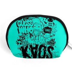 Typography Illustration Chaos Accessory Pouches (medium)  by Nexatart