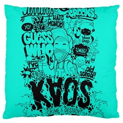 Typography Illustration Chaos Standard Flano Cushion Case (one Side) by Nexatart