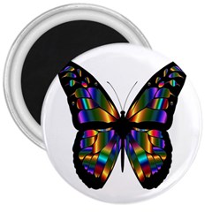 Abstract Animal Art Butterfly 3  Magnets by Nexatart