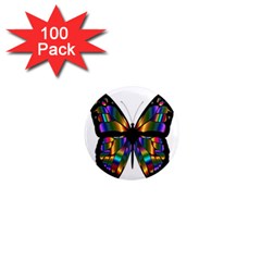 Abstract Animal Art Butterfly 1  Mini Magnets (100 Pack)  by Nexatart