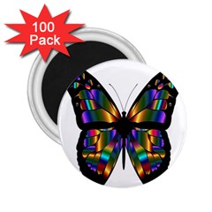 Abstract Animal Art Butterfly 2 25  Magnets (100 Pack)  by Nexatart