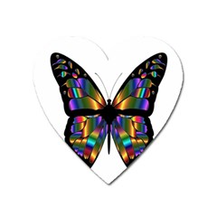 Abstract Animal Art Butterfly Heart Magnet by Nexatart