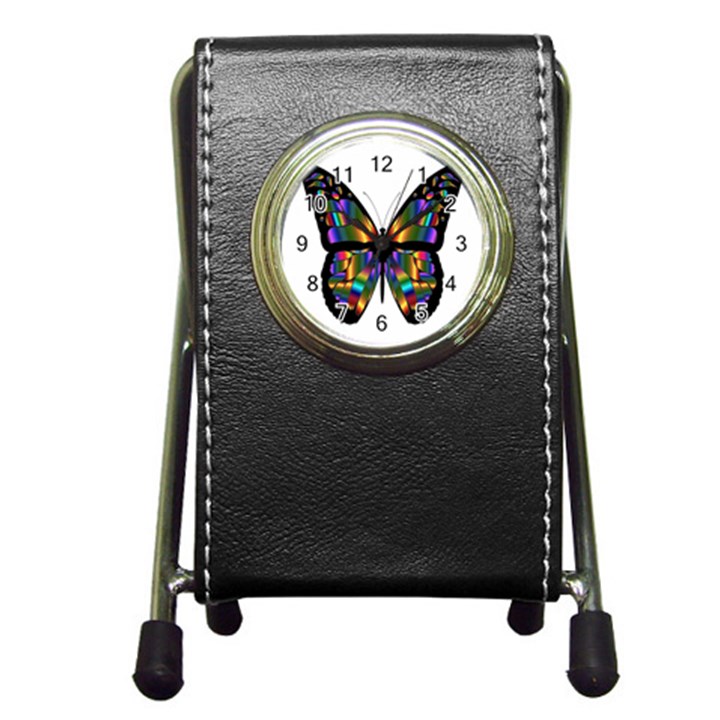 Abstract Animal Art Butterfly Pen Holder Desk Clocks