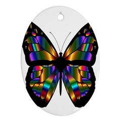 Abstract Animal Art Butterfly Oval Ornament (two Sides) by Nexatart