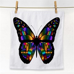 Abstract Animal Art Butterfly Face Towel by Nexatart