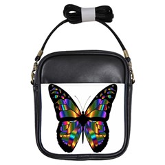 Abstract Animal Art Butterfly Girls Sling Bags by Nexatart