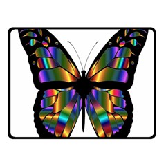 Abstract Animal Art Butterfly Fleece Blanket (small) by Nexatart