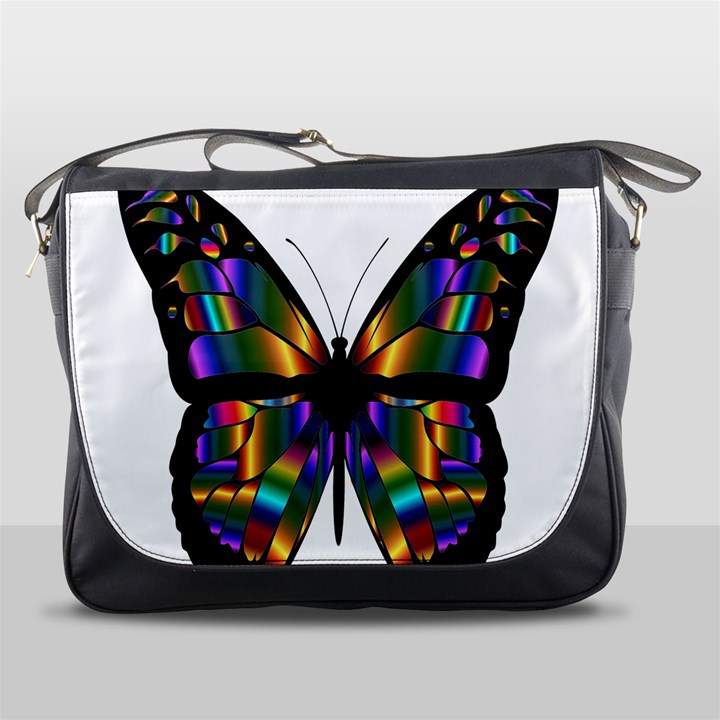 Abstract Animal Art Butterfly Messenger Bags