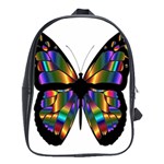 Abstract Animal Art Butterfly School Bags (XL)  Front