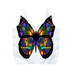 Abstract Animal Art Butterfly Full Print Recycle Bags (m)  by Nexatart