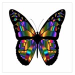 Abstract Animal Art Butterfly Large Satin Scarf (Square) Front