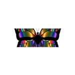 Abstract Animal Art Butterfly Satin Scarf (Oblong) Front