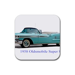 1958 Oldsmobile Super 88 J2 2a Rubber Coaster (square)  by Jeannel1