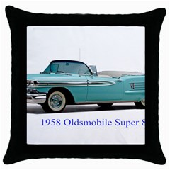 1958 Oldsmobile Super 88 J2 2a Throw Pillow Case (black) by Jeannel1