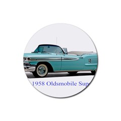 1958 Oldsmobile Super 88 J2 2a Rubber Round Coaster (4 Pack)  by Jeannel1