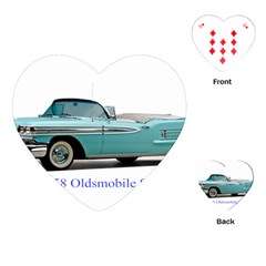 1958 Oldsmobile Super 88 J2 2a Playing Cards (heart)  by Jeannel1