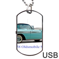 1958 Oldsmobile Super 88 J2 2a Dog Tag Usb Flash (two Sides) by Jeannel1