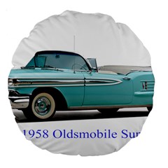 1958 Oldsmobile Super 88 J2 2a Large 18  Premium Round Cushions by Jeannel1