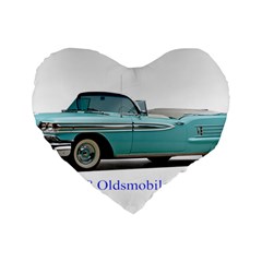 1958 Oldsmobile Super 88 J2 2a Standard 16  Premium Heart Shape Cushions by Jeannel1