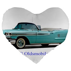 1958 Oldsmobile Super 88 J2 2a Large 19  Premium Heart Shape Cushions by Jeannel1