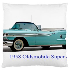 1958 Oldsmobile Super 88 J2 2a Large Flano Cushion Case (two Sides) by Jeannel1