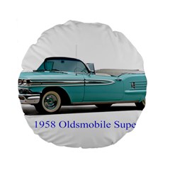 1958 Oldsmobile Super 88 J2 2a Standard 15  Premium Flano Round Cushions by Jeannel1