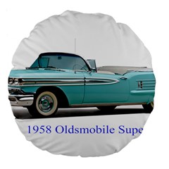 1958 Oldsmobile Super 88 J2 2a Large 18  Premium Flano Round Cushions by Jeannel1