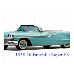 1958 Oldsmobile Super 88 J2 2a Double Sided Flano Blanket (mini)  by Jeannel1