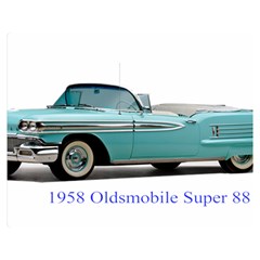 1958 Oldsmobile Super 88 J2 2a Double Sided Flano Blanket (medium)  by Jeannel1