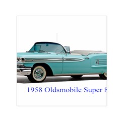 1958 Oldsmobile Super 88 J2 2a Small Satin Scarf (square) by Jeannel1