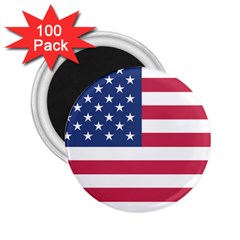 American Flag 2 25  Magnets (100 Pack)  by Nexatart