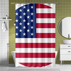 American Flag Shower Curtain 48  X 72  (small)  by Nexatart