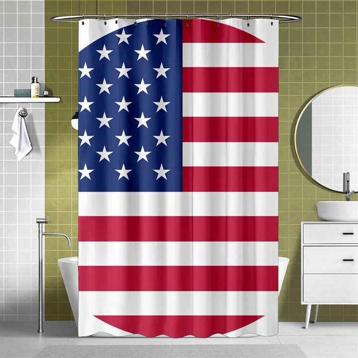 American Flag Shower Curtain 48  x 72  (Small) 