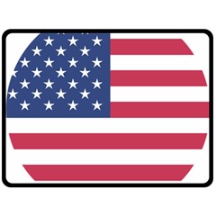 American Flag Double Sided Fleece Blanket (large)  by Nexatart