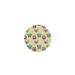 Animals Pastel Children Colorful 1  Mini Buttons by Nexatart