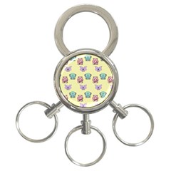 Animals Pastel Children Colorful 3-ring Key Chains by Nexatart