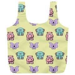 Animals Pastel Children Colorful Full Print Recycle Bags (l)  by Nexatart