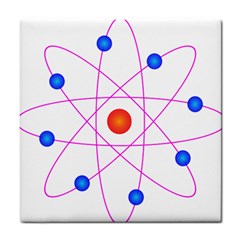 Atom Model Vector Clipart Tile Coasters by Nexatart