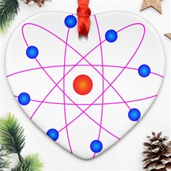 Atom Model Vector Clipart Ornament (heart) by Nexatart