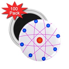 Atom Model Vector Clipart 2 25  Magnets (100 Pack)  by Nexatart