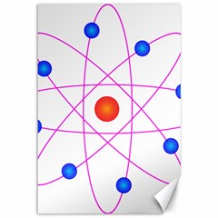 Atom Model Vector Clipart Canvas 12  X 18   by Nexatart