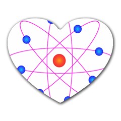 Atom Model Vector Clipart Heart Mousepads by Nexatart