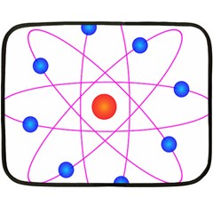 Atom Model Vector Clipart Double Sided Fleece Blanket (mini)  by Nexatart