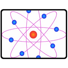 Atom Model Vector Clipart Fleece Blanket (large)  by Nexatart