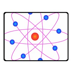 Atom Model Vector Clipart Double Sided Fleece Blanket (small)  by Nexatart